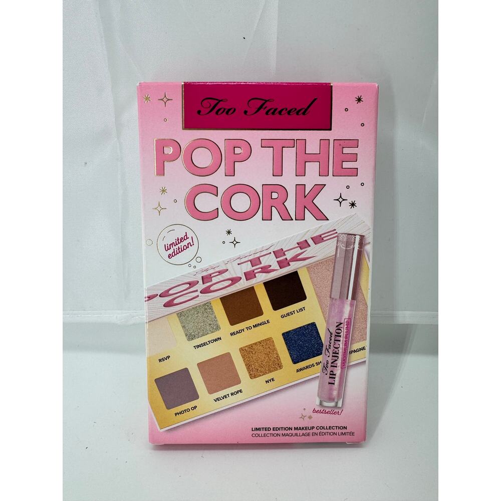 Too Faced Pop The Cork Limited Edition Eye shadow palette w/lip injection